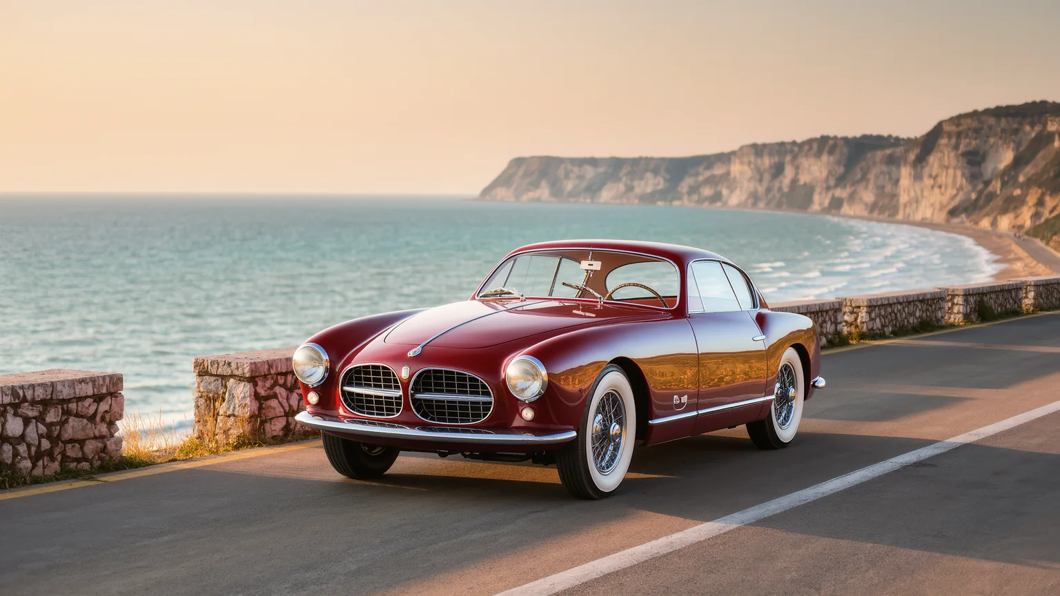 Klassischer roter Ferrari 250 GT aus den späten 1950er-Jahren