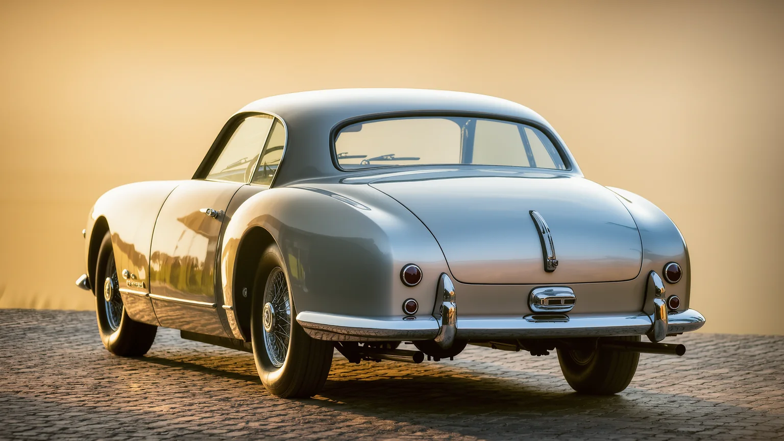 Historisches Nummernschild mit H am Heck eines klassischen Automobils